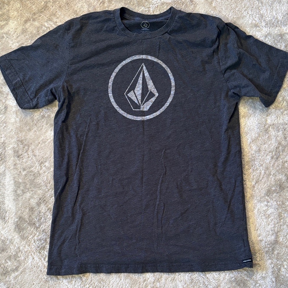Volcom Men's Charcoal Graphic Tee